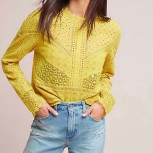 Anthropologie James Coviello Burnham Lace Top
